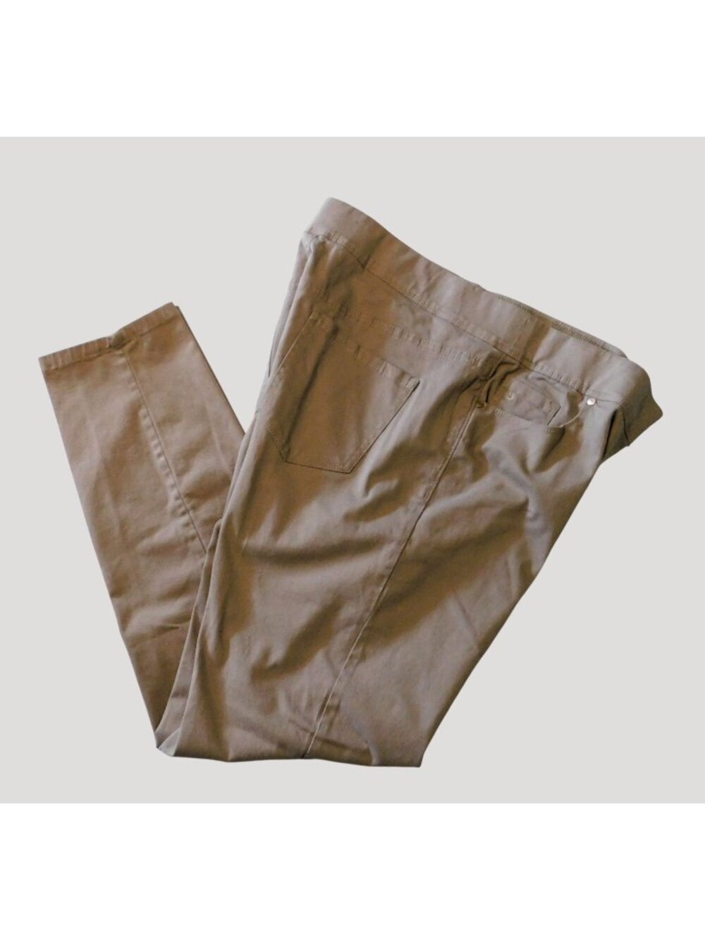 Gloria Vanderbilt Slim Fit Jeans Size 16 Beige Slimming Effect Waistband